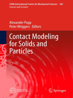 cover image of Contact Modeling for Solids and Particles